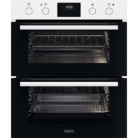 Zanussi ZPHNL3W1 Built under double oven with 5 main oven functions and 5 top oven functions. Retr