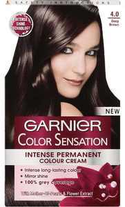 Garnier Colour Sensation Intense Permanent Colour Cream - 4.0 Deep Brown