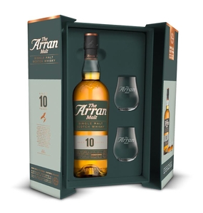 Arran - 10 Year Old Gift Pack With Glasses 70cl Bottle