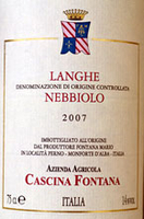 Cascina Fontana - Langhe Nebbiolo 2009 75cl Bottle