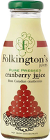 Folkingtons - Cranberry Juice 12x 250ml Bottles