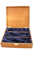 Hardwood,  Silk Lined Box - 3 Bottle Triple Gift Box