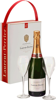 Laurent Perrier - Brut L-P Twin Flute Gift Pack 75cl Bottle