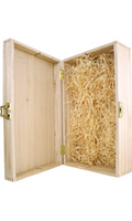 Pine Box - 1 Bottle Wide Single Bottle Gift Box