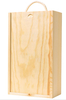 Pine Box - 2 Bottle With Sliding Lid Twin Bottle Gift Box