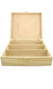 Pine Box - 3 Bottle Triple Gift Box
