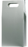 Silver Gift Box - 2 Bottle Twin Bottle Gift Box