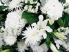 Front Facing White Elegance Flower Basket