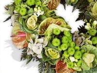 Green Flowers Wreath