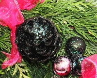 Pink and Black Xmas Wreath